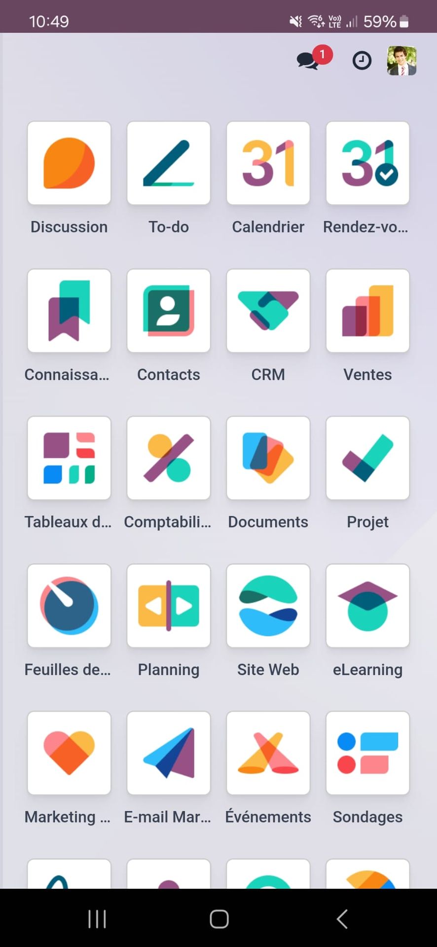 Présentation des applications Odoo sur smartphone